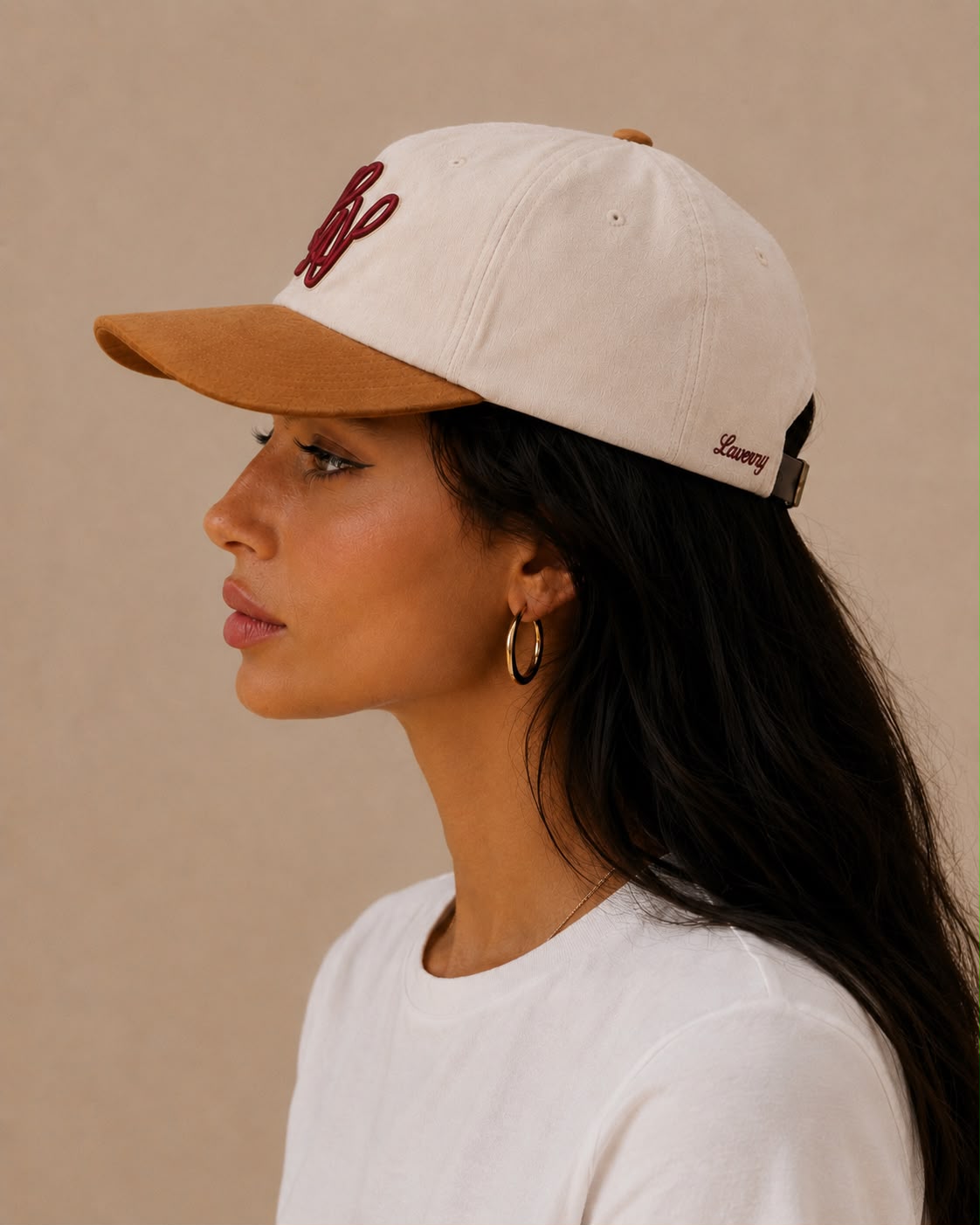 Gorra Béisbol "Beige y granate"
