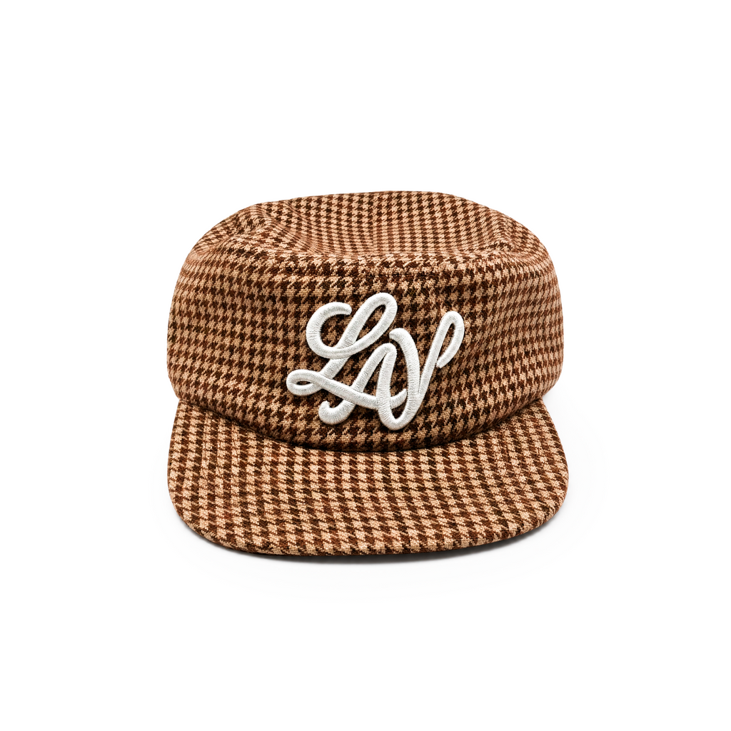 Gorra Pork Pie "Marrón retro y granate"