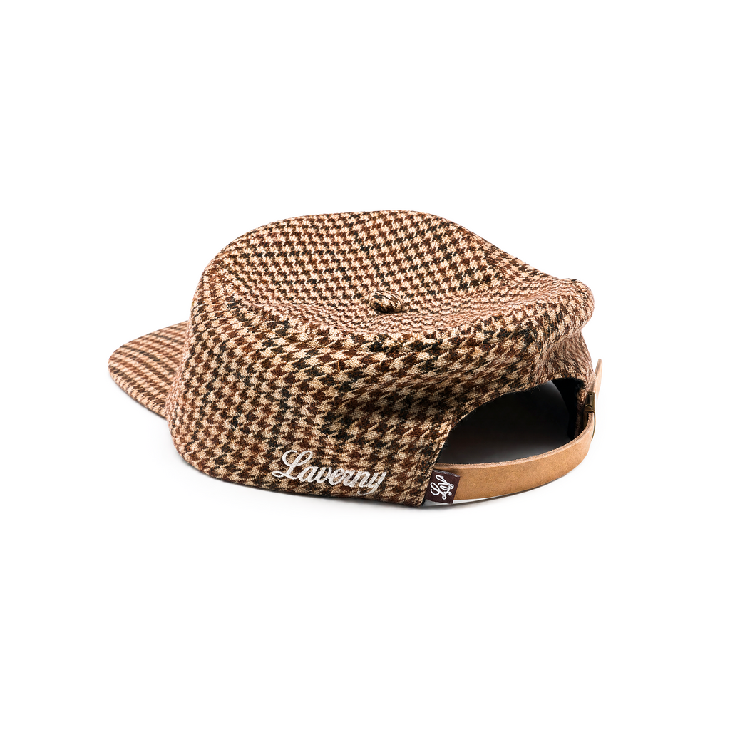 Gorra Pork Pie "Marrón retro y granate"