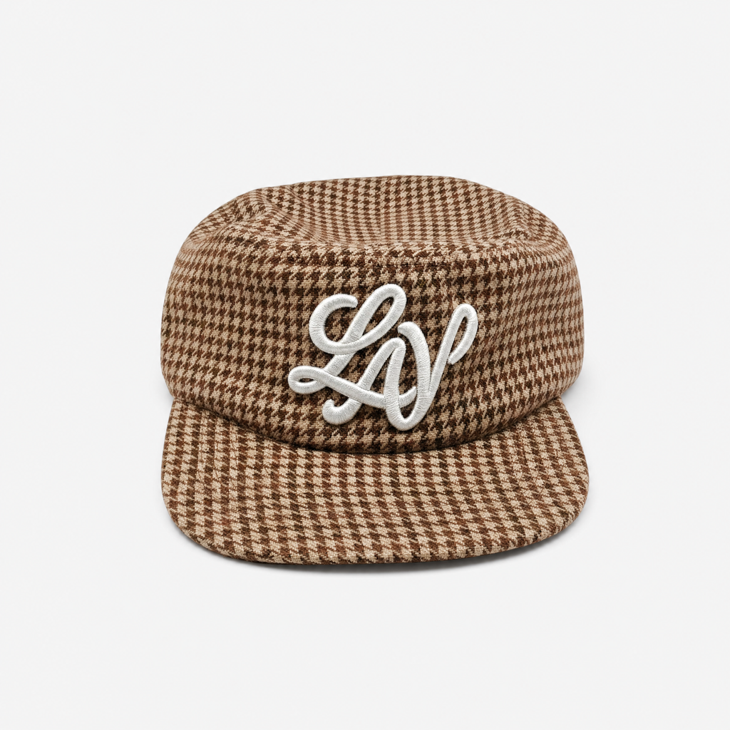 Gorra Pork Pie "Marrón retro y granate"